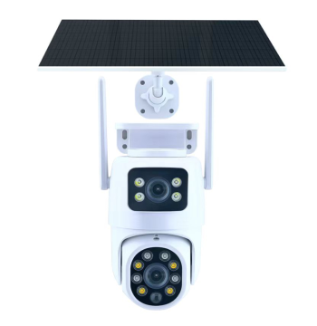 კამერა გარე სათვალთვალო Smart Home ორმაგი ობიექტივით მზის პანელით 4G SIM Card 4MP IP66