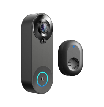 კარის ჭკვიანი ვიდეო ზარი Smart Home 2MP Wi-Fi IP54 შავი