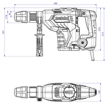 პერფორატორი Metabo KHEV 5-40 BL 1100W (600765500)