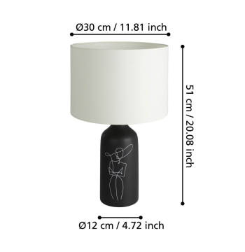 მაგიდის სანათი Eglo 43823 VINOZA 1 E27 MAX 40W
