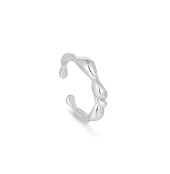 Ania Haie R050-01H Silver Twisted Wave Adjustable ბეჭედი
