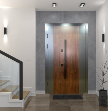 ლითონის კარი გარე გაღება SL15 Right 1200x2200mm 1.5/1.0mm MDF 10/10mm