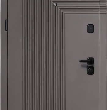 ლითონის კარი შიდა გაღება Doors 877A ELITE 980x2200 მმ L ანტრაციტი
