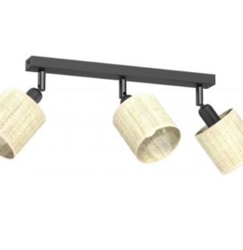 სპოტი Luminex Rattan 3 E14 L400 Ø100 h100 შავი როტანგი 5296