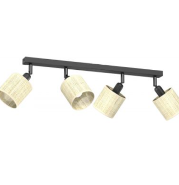 სპოტი Luminex Rattan 4 E14 L600 Ø100 h100 შავი როტანგი 5298