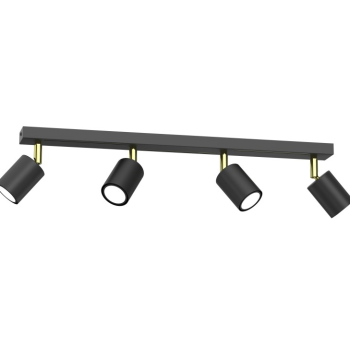 სპოტი Luminex Striper 4 GU10 ლითონი შავი ოქროსფერი 4516