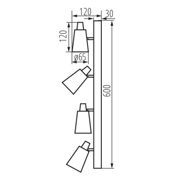 სპოტი Kanlux 33096 SEMPRA 4 GU10 EL-4I W-SR