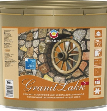 ლაქი ცვეთგამძლე, ქვისთვის Eskaro Granit Lakk S 10 ლ
