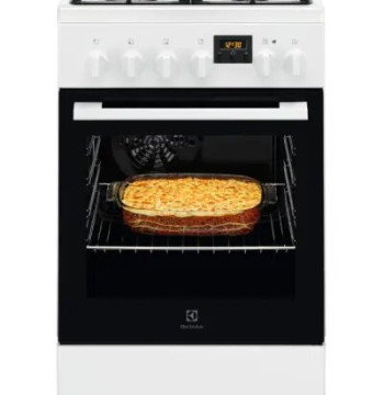 Gas Cooker/ Electrolux/ Electrolux LKK520211W / 4 Gas / Electric Oven / 57L / 85x50x60cm / White