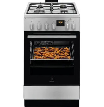 Gas Cooker/ Electrolux/ Electrolux LKK560222X / 4 Gas / Electric Oven / AirFry / PlusSteam / 58L / Aqua Clean / 85x50x60 / Stainless Steel