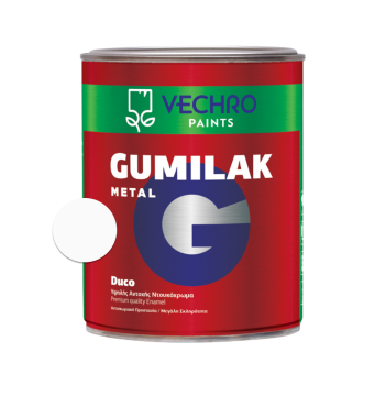 საღებავი ზეთის ლითონისთვის Vechro Gumilak metal თეთრი აბრეშუმისებრი 2,5 ლ