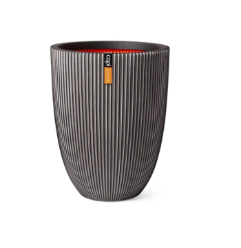 ქოთანი ყვავილის Capi Europe Vase Groove NL 46x58სმ ანტრაციტი