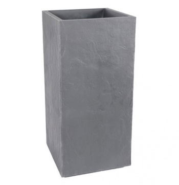 ქოთანი პლასტმასის EDA Plastiques BAC CARRE HAUT VOLCANIA 39,5 X 39,5 X 80სმ 31ლ