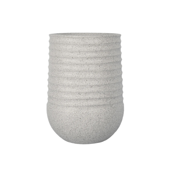 ქოთანი ყვავილის Mega Collections Titan Heron Egg Vase Rib Beige D53H70
