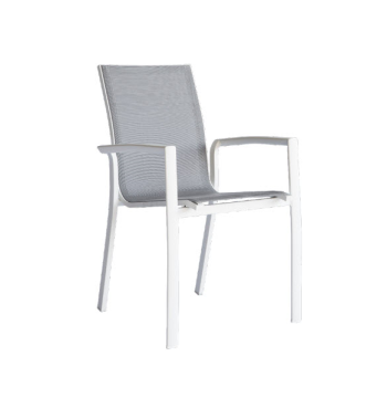 ბაღის სკამი Sultan Textile Dining Chair white