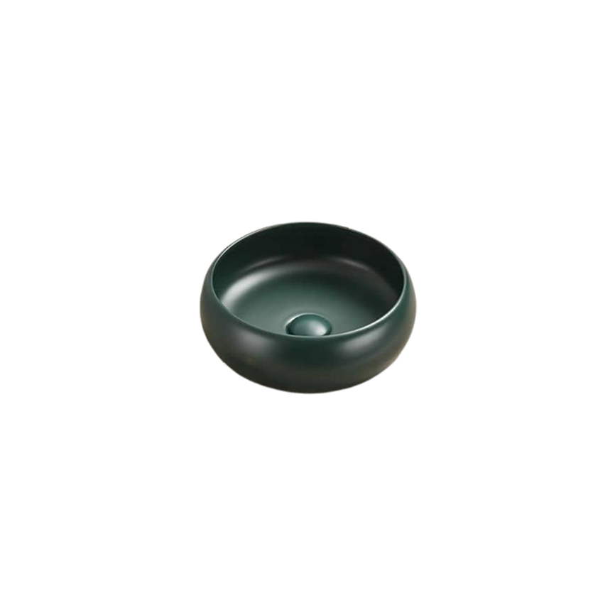 ხელსაბანი Pate Round 113MDG Glossy Dark მწვანე