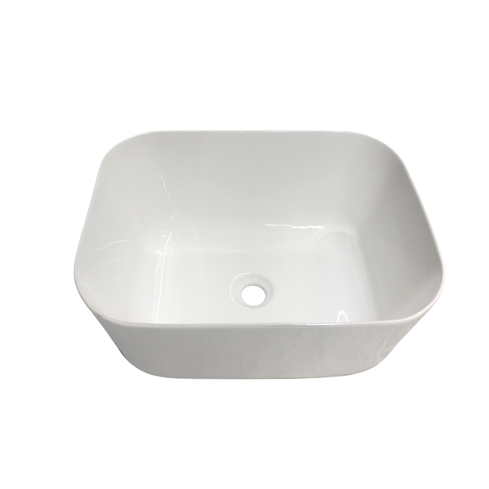 ხელსაბანი დასადგამი 78730 Glossy White square 500x390x255 მმ