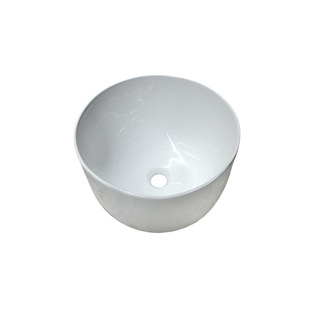 ხელსაბანი დასადგამი 78733 Glossy White round 385x380x250 მმ