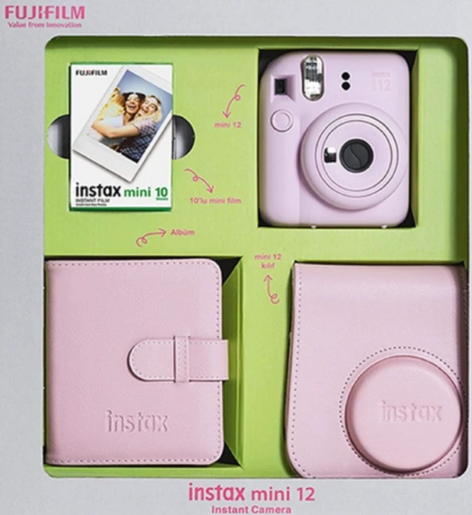 Fujifilm Instax Mini 12, ფოტოაპარატი და აქსესუარები, Bundle Box, Pink