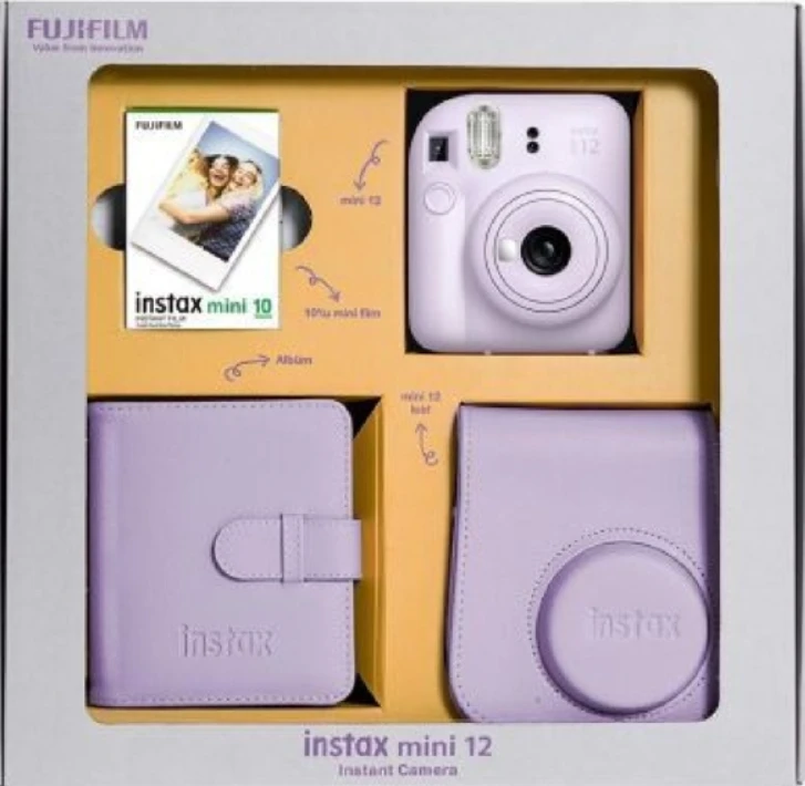 Fujifilm Instax Mini 12, ფოტოაპარატი და აქსესუარები, Bundle Box, Lilac Purple