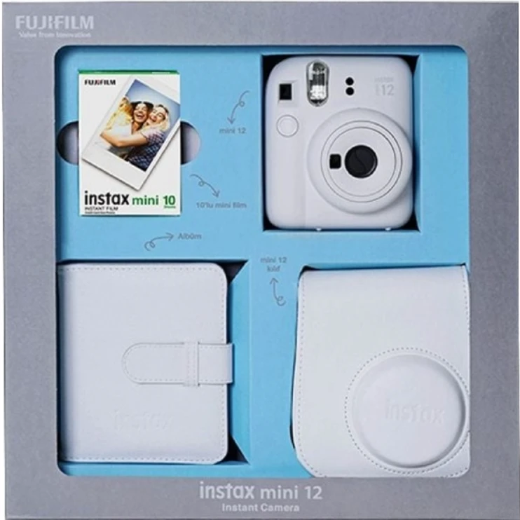 Fujifilm Instax Mini 12, ფოტოაპარატი და აქსესუარები, Bundle Box, White