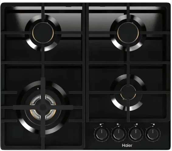 HAIER, HHQ-G64CAQB, გაზქურის ზედაპირი, 60 სმ, 4 კონფორით
