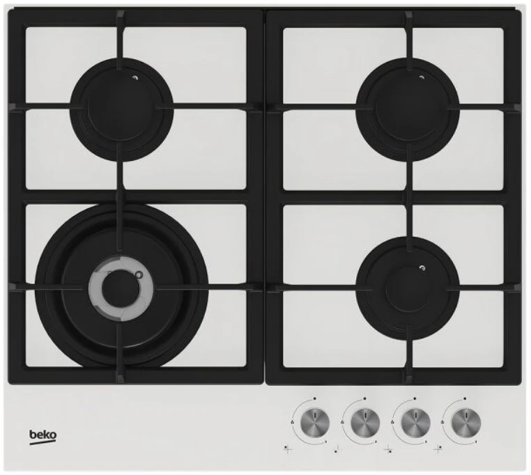 BEKO, HILW 64225 SW, გაზქურის ზედაპირი, 58.5 სმ, 4 კონფორით