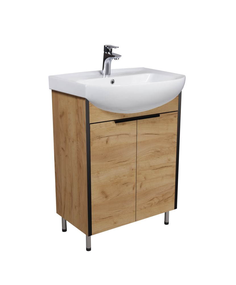 აბაზანის ტუმბო ხელსაბნით Dacota Craft 60 wood Runa 60 სმ