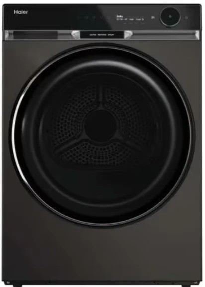 HAIER, HD90-BQ397GU1-S, ცალკე მდგომი საშრობი, 9 კგ, B კლასი, Heat Pump Inverter, ანტრაციტისფერი