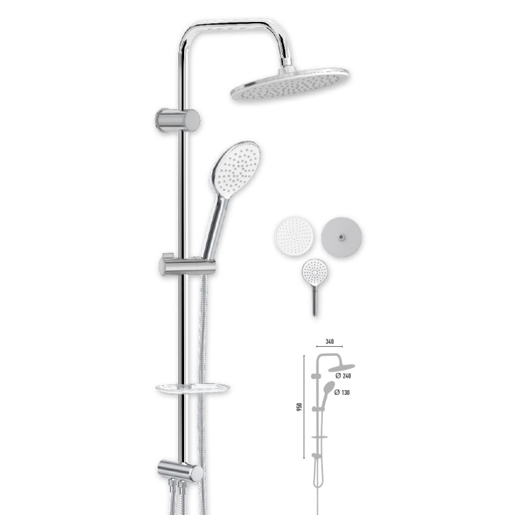 საშხაპე სისტემა Valtemo Deluxe Mat Chrome VS-2527