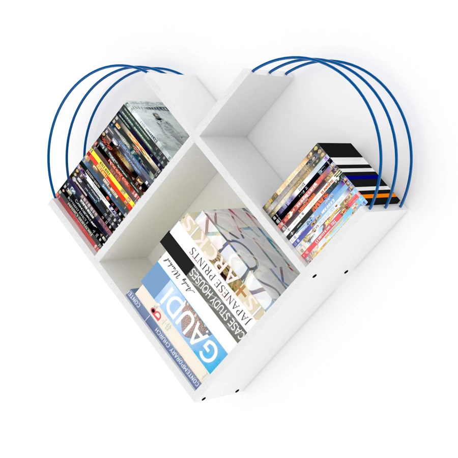 თარო მისაღები ოთახის  გული Case Shelf (White-Blue) (89*18*74) RF170506