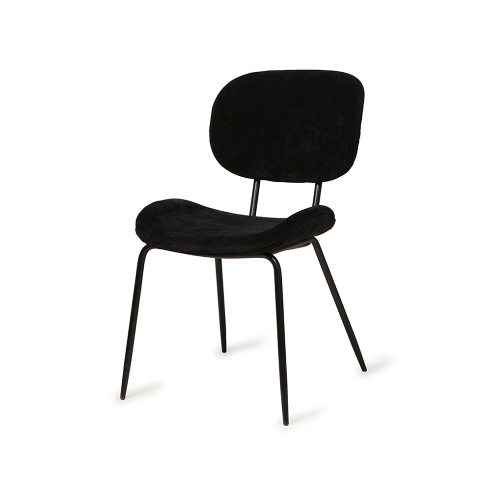 სკამი CLEON VELVET BLACK 48x62.5x85.5 სმ