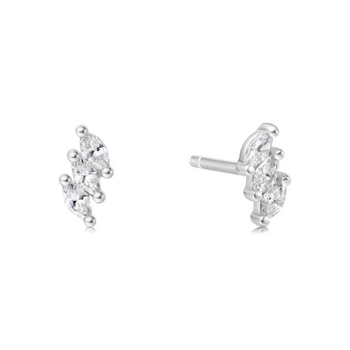 Ania Haie E063-01H Silver Triple Marquise Stud საყურე