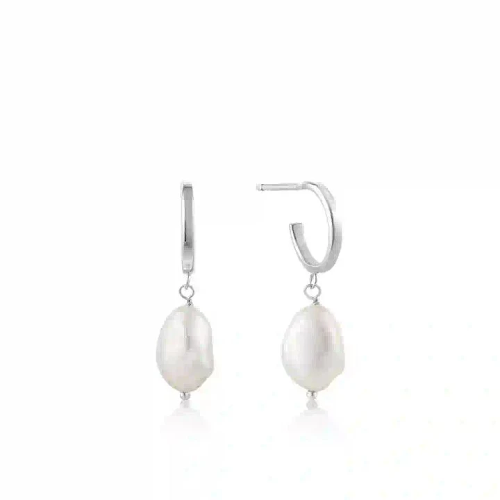 Ania Haie E019-02H PEARL MINI HOOP საყურე