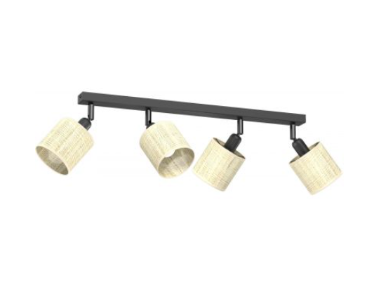 სპოტი Luminex Rattan 4 E14 L600 Ø100 h100 შავი როტანგი 5298