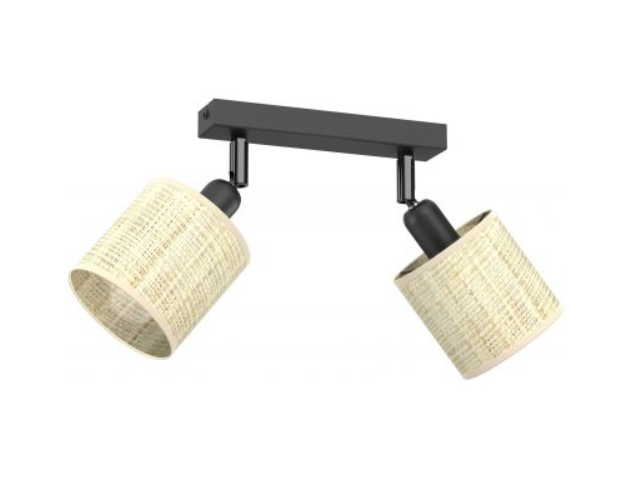 სპოტი Luminex Rattan 2 E14 L200 Ø100 h100 შავი როტანგი 5295