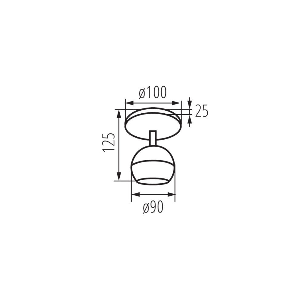 სპოტი Kanlux 33671 EL-1O B GALOBA 1 GU10