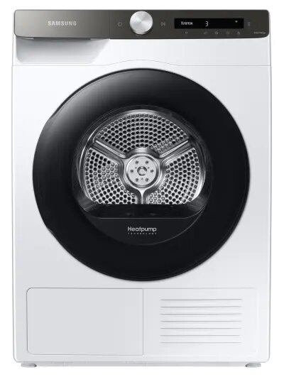 Dryer/ Samsung/ საშრობი Samsung DV90T5240AT/LP - 9KG, Heat Pump, 60x60x85, A+++, White