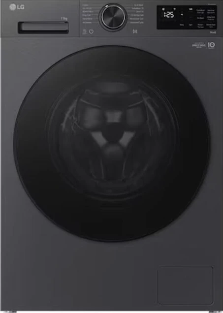 Washing Machine/ F2X5FYNY6.AEBQME3 9 KG 1200 RPM 85x60x46 Inverter Rotary Knob Add Wash LED Touch Display Black Tint door Matt Black