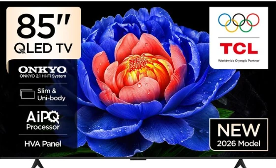 TV/ QLED/ TCL/ QLED TV 85"(215cm)/ 85P7L  4K  Google TV HDR10+  Dolby Atmos BT5.4 Wi-Fi 2.4+5GHz DVB-T/T2/C/S/S2 2x10W+20W HDMI1.4/HDMI2.0&HDMI2.1 600x400