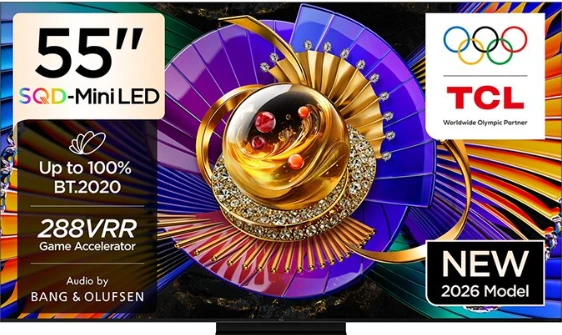 TV/ MiniLED/ TCL/ SQD-Mini LED  TCL TV 55"(140cm)/ 55C7L   4K Google TV; Airplay2;  144Hz