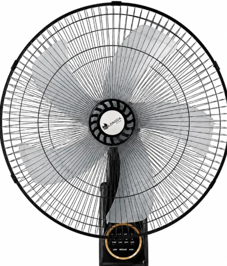 ვენტილატორი კედლის BRILLOP 50W პულტით შავი