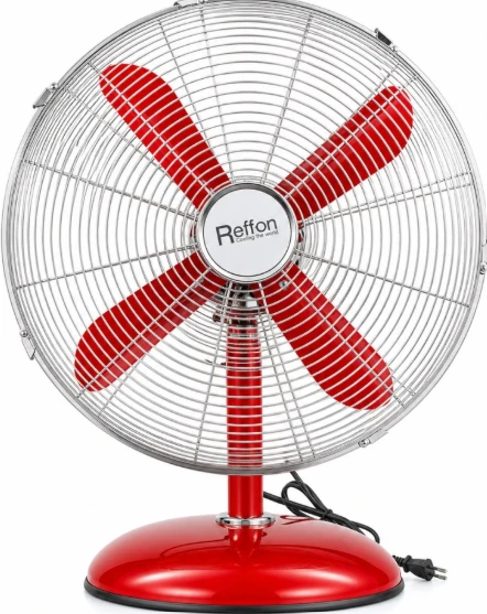 მაგიდის ვენტილატორი Reffon FT-40M-RD 50W წითელი ქრომი