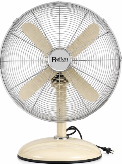 მაგიდის ვენტილატორი Reffon FT-40M-YL 50W ყვითელი ქრომი