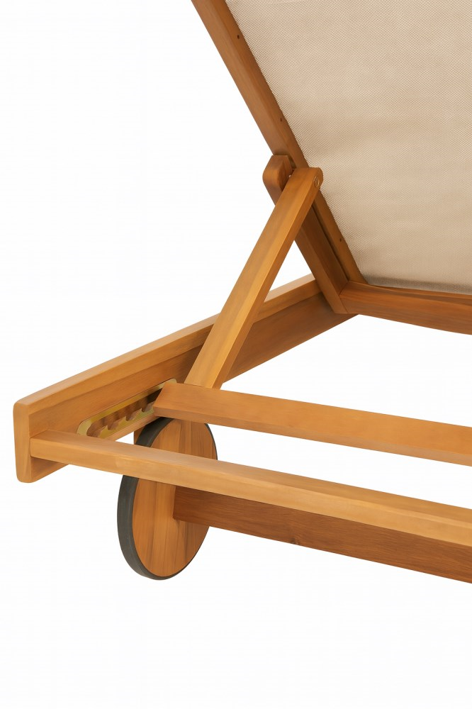 ხის შეზლონგი Wooden lounger Cairo186x61x32 სმ