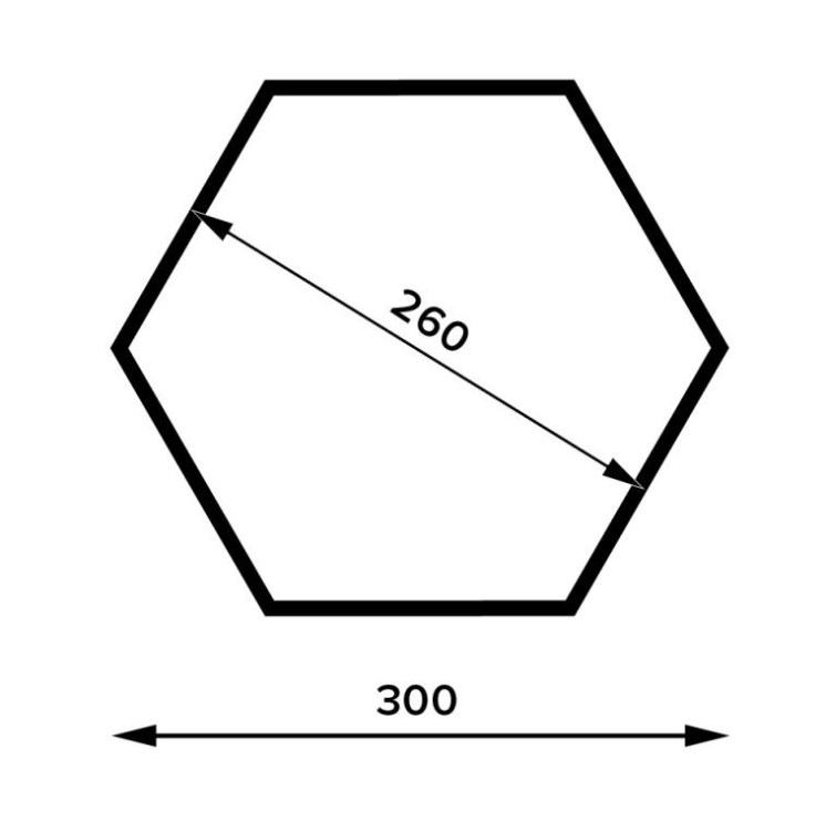 თარო ექვსწახნიანი Velano FHS 300 თეთრი