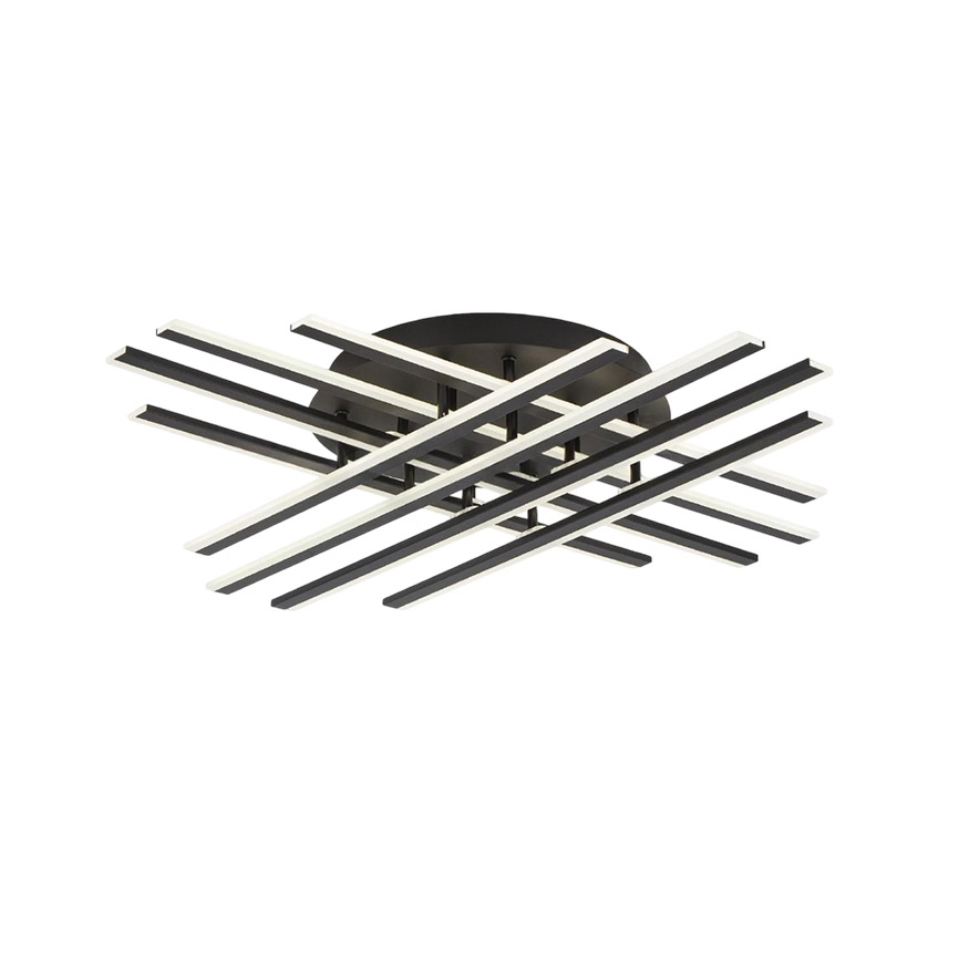 ჭაღი Bella Mita LED 132W C9057-8 3000–6500K პულტით შავი ლითონი